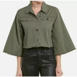 Jack by BB Dakota Ready For It Cotton Canvas Jacket Green Medium